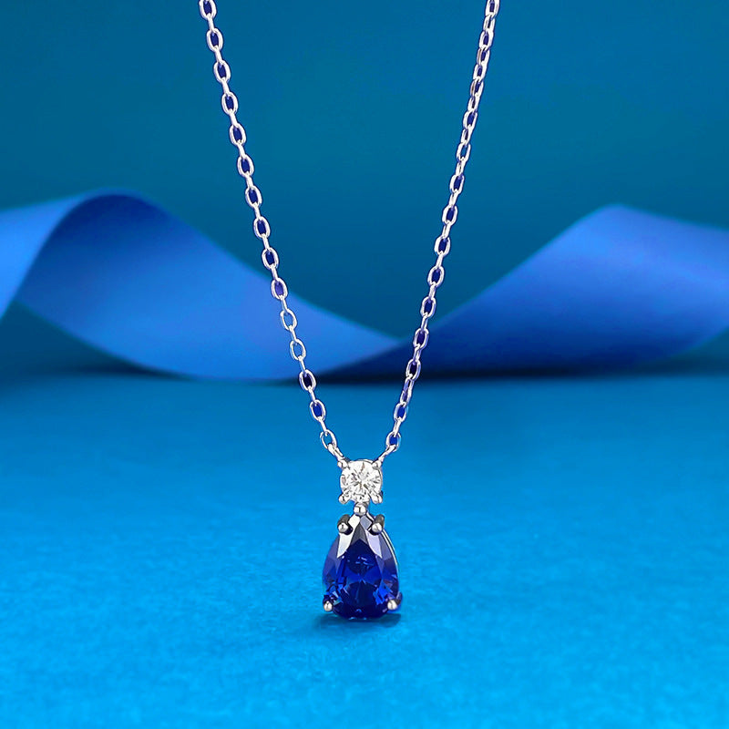 S925 Silver Pear Drop Necklace