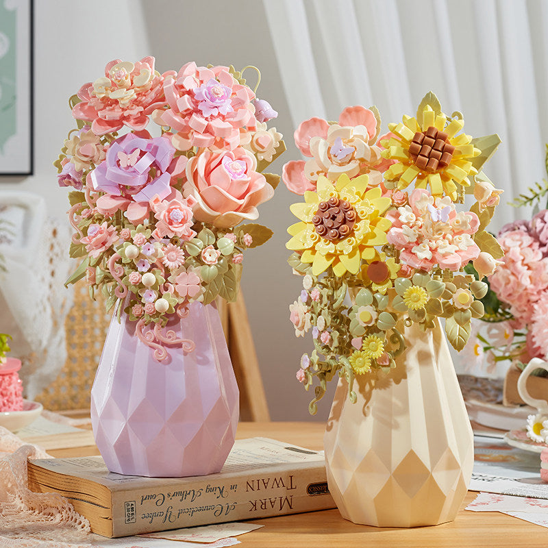 DIY Building Block Flower Bouquet