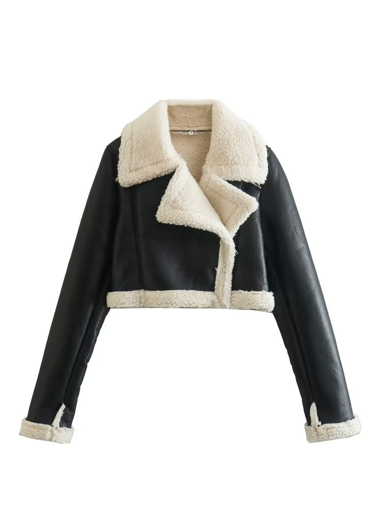 Women's Short Sexy Motorcycle Jacket