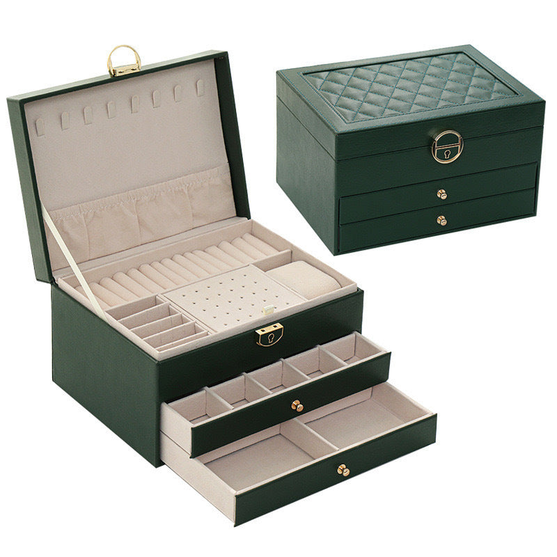 Multi-tiered drawer jewelry box