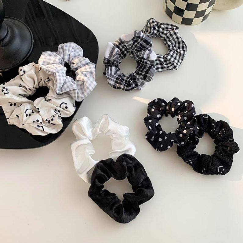 Silk Scrunchies Print Leopard Scrunchie Set Elastic
