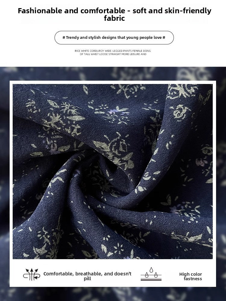 Retro Forest-Style Floral Skirt