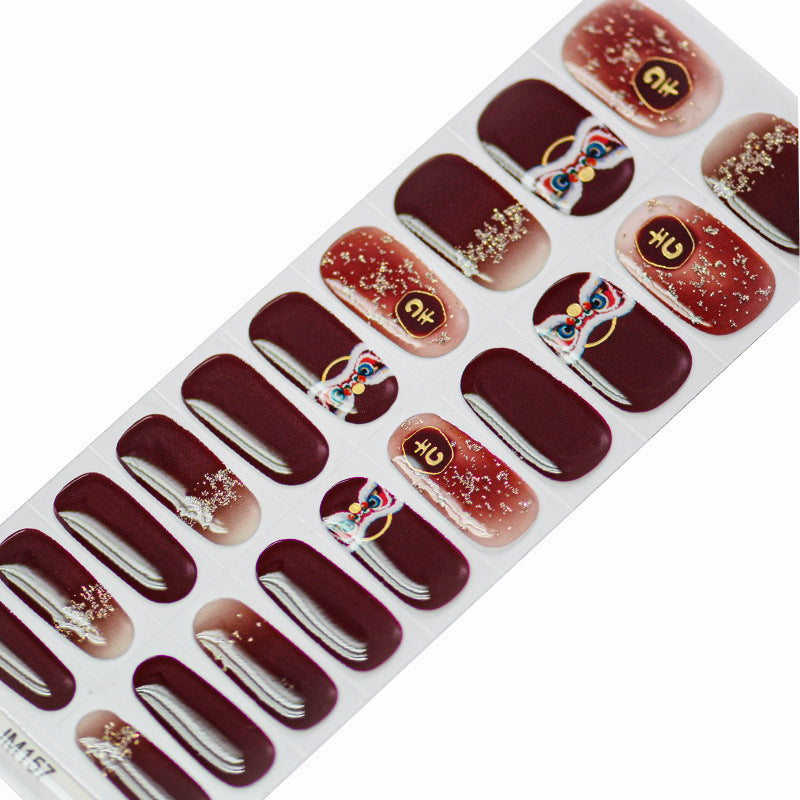 Semi-Cured UV Gel Nail Stickers with Various Designs
