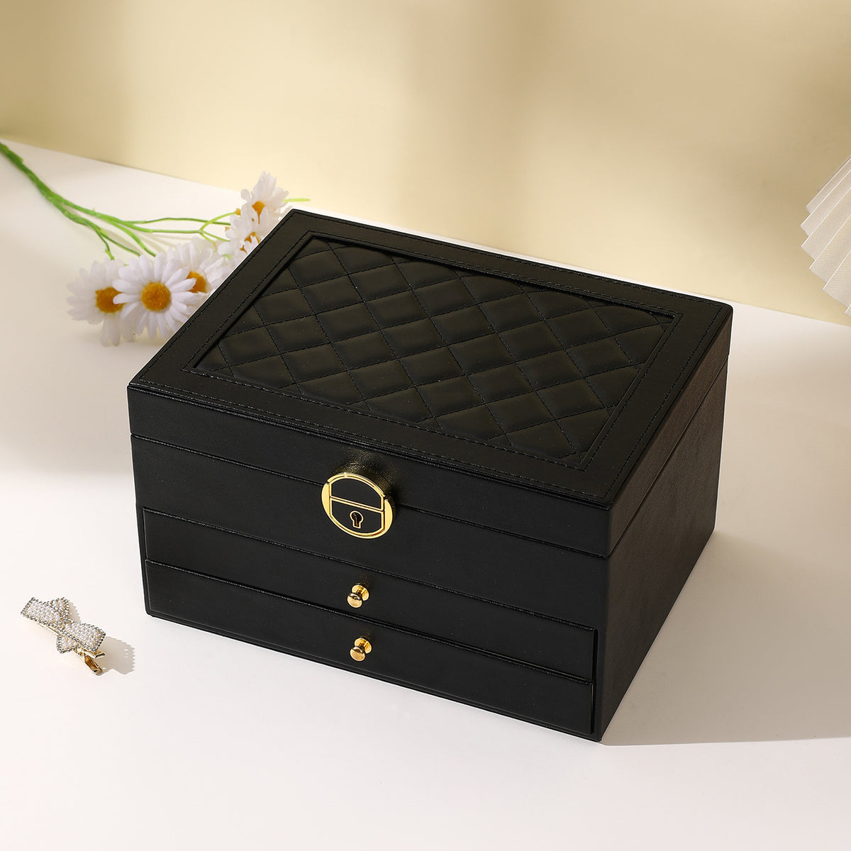 Multi-tiered drawer jewelry box