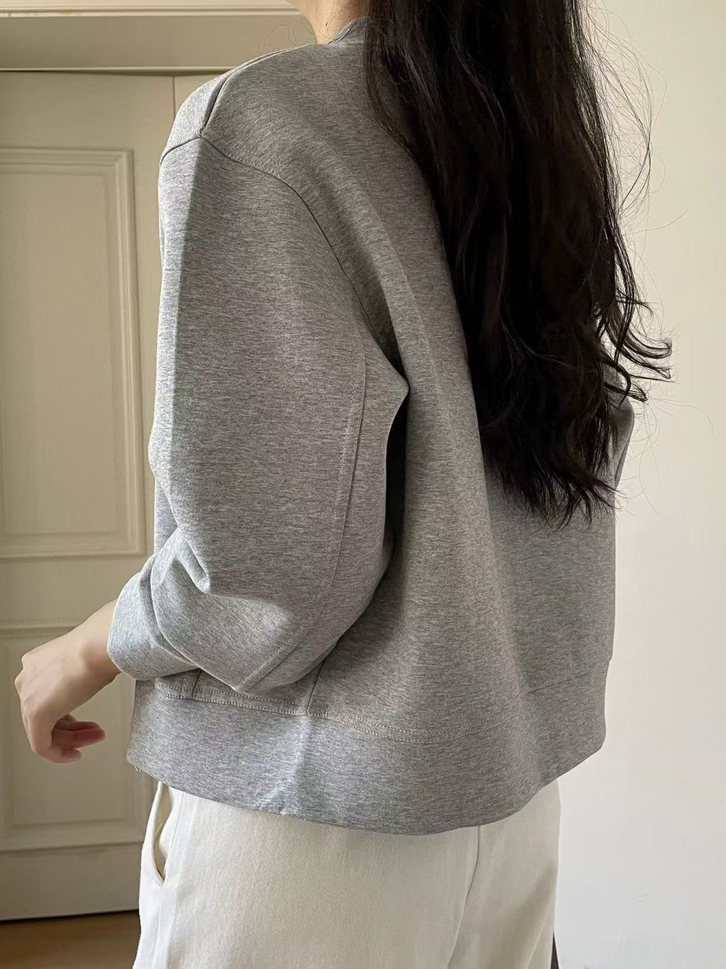Zipper Stand Collar Baseball Jacket for Women