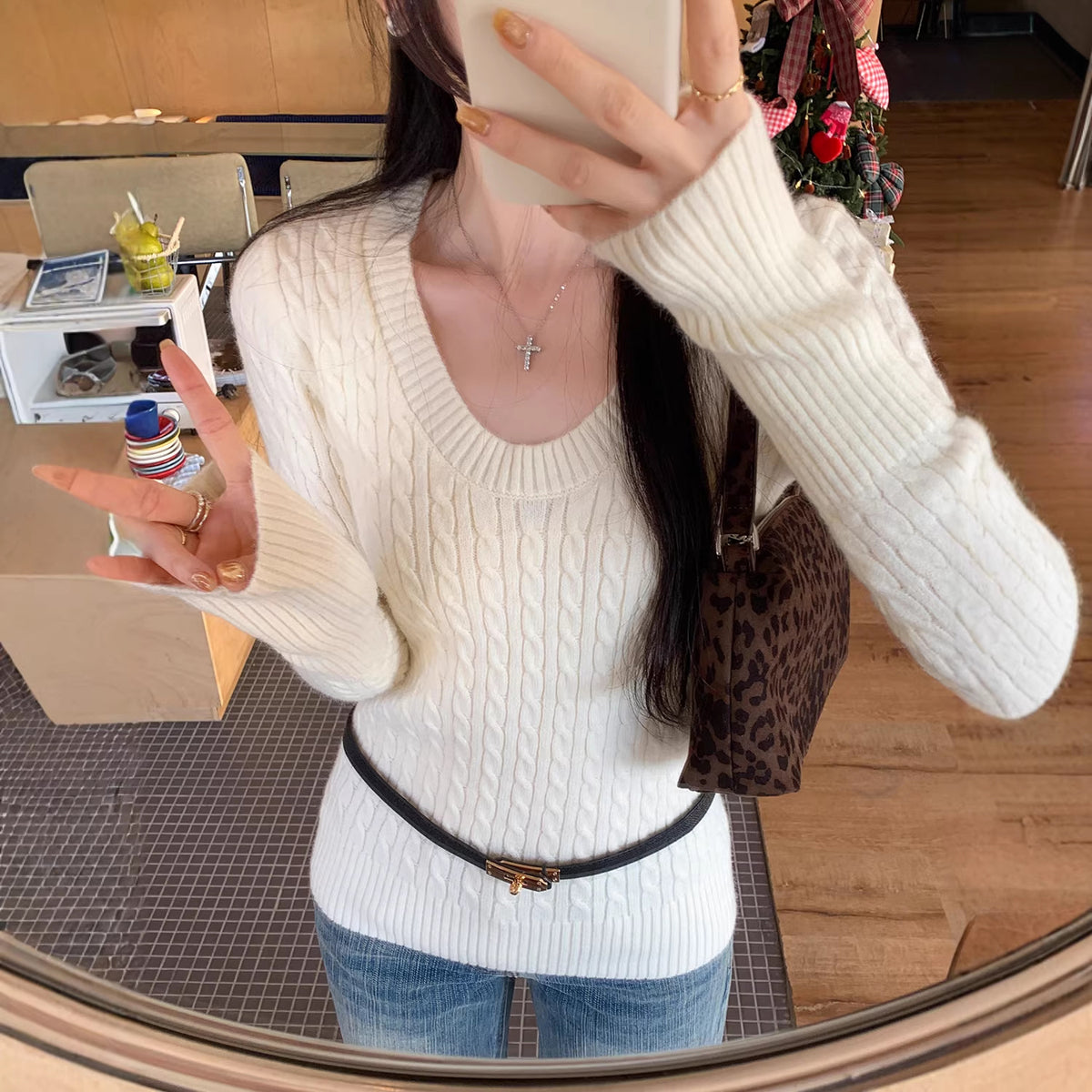 Vintage Cable-Knit Sweater