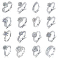 Radiant Hearts Diamond Simulant Adjustable Ring
