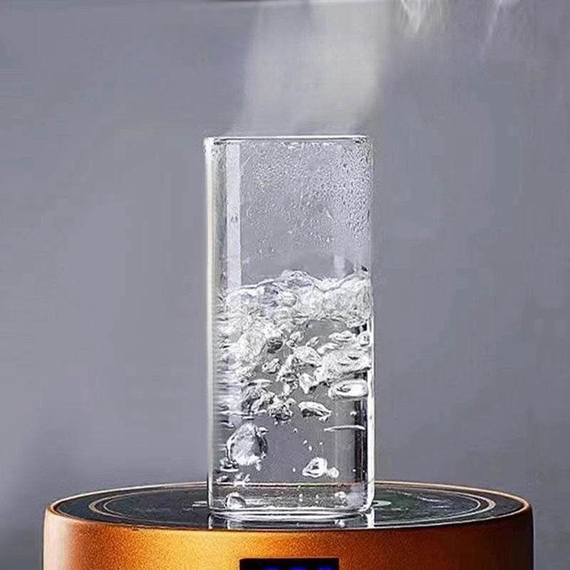 Square Glass Cup with Lid and Straw