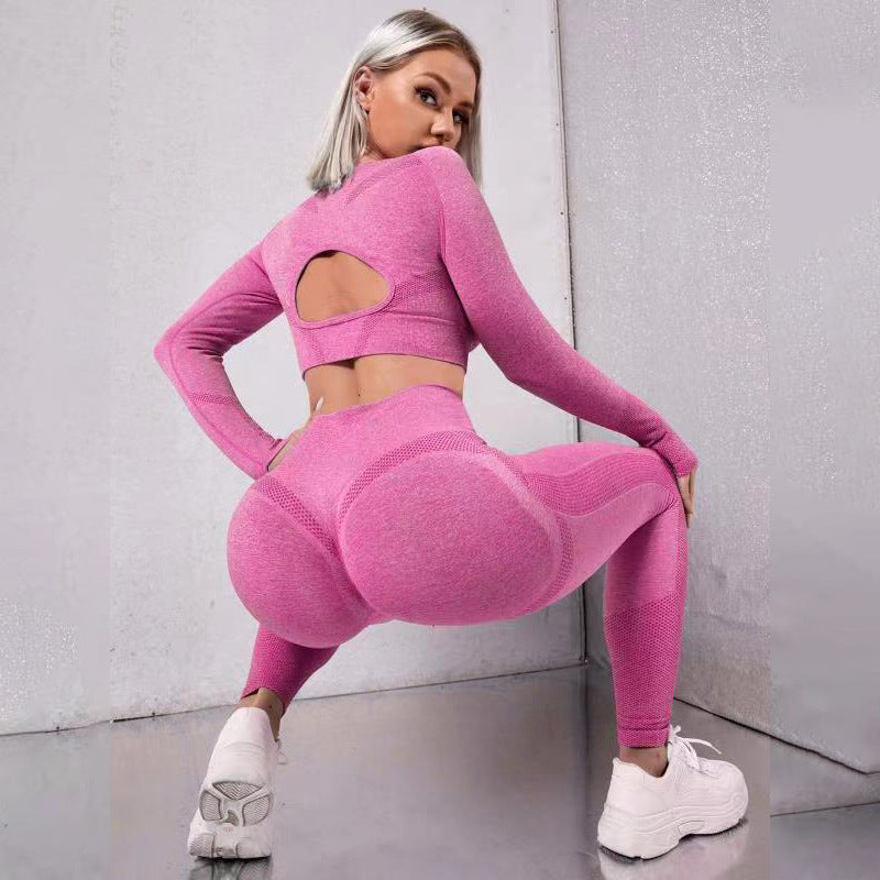 Two-piece Peach fitness set