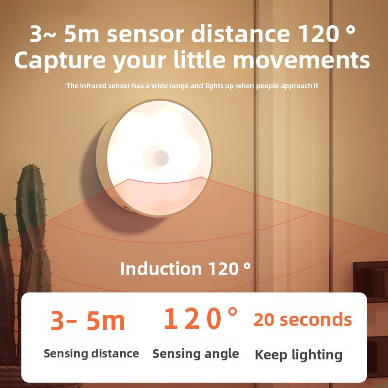 Wireless magnetic smart human body sensor light