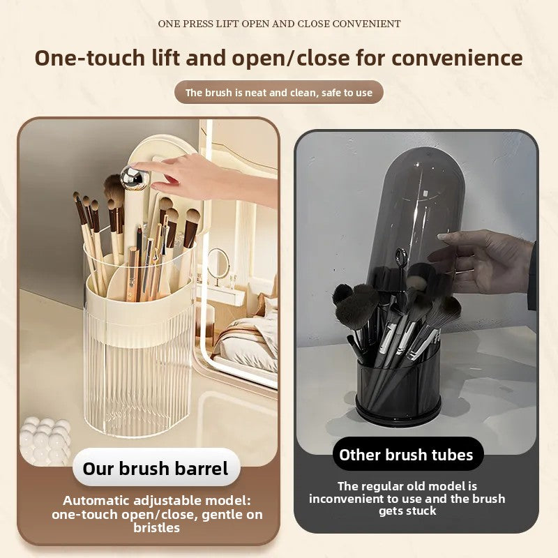 Automatic Lift Cosmetic Brush Storage Cylinder