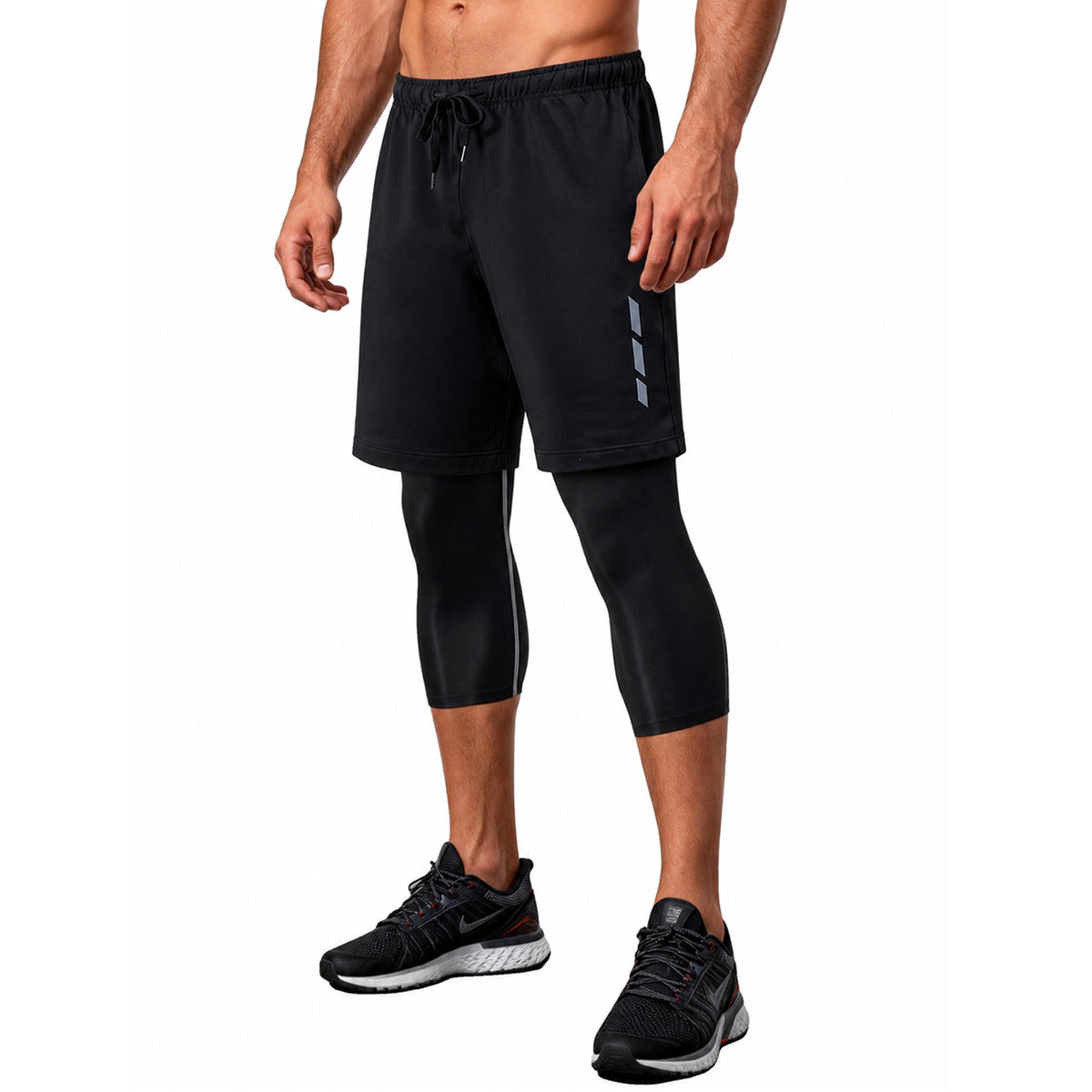 Mens Quick-Dry Elastic Training Shorts - Lightweight & Breathable