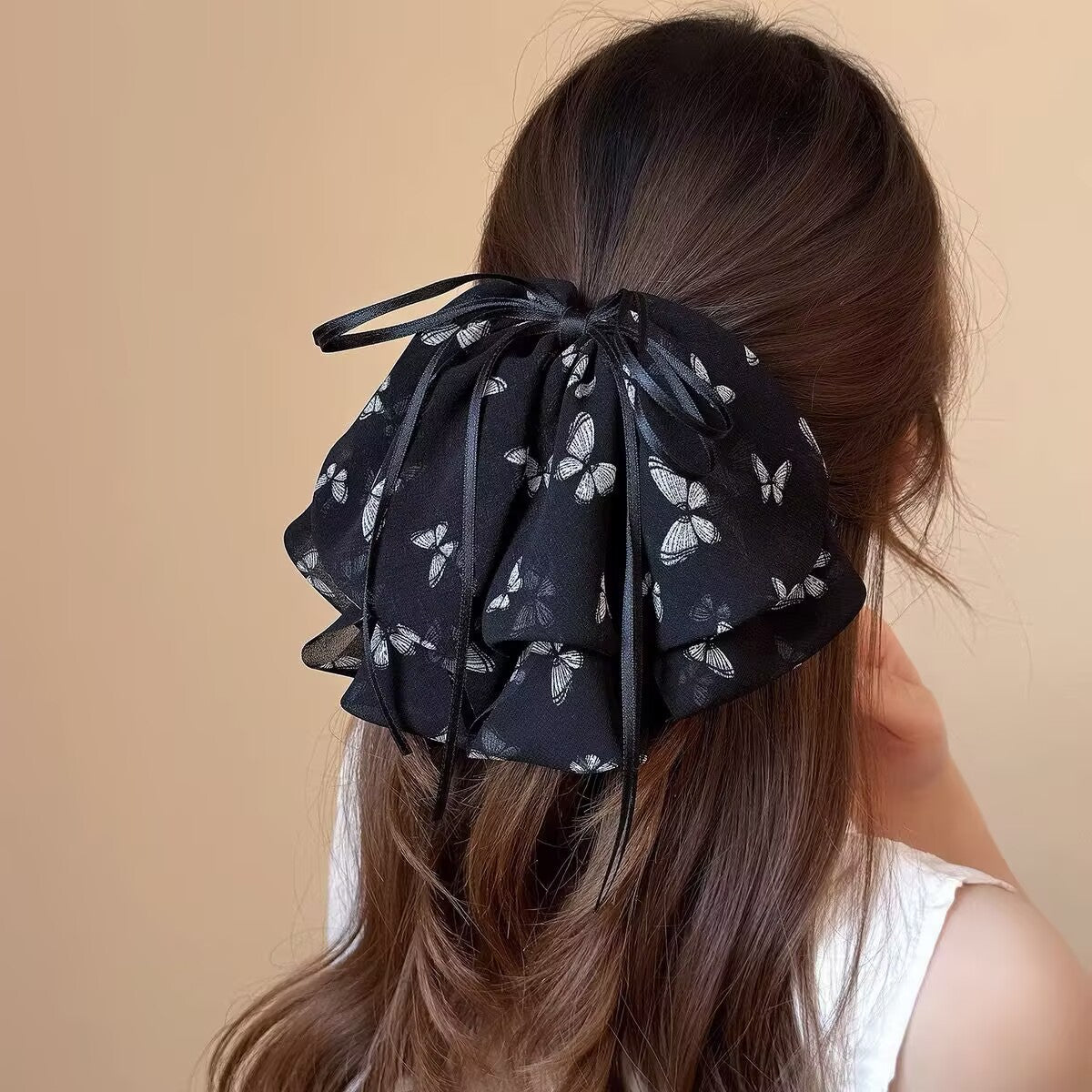 Elegant Bow Crystal Hair Claw Clip
