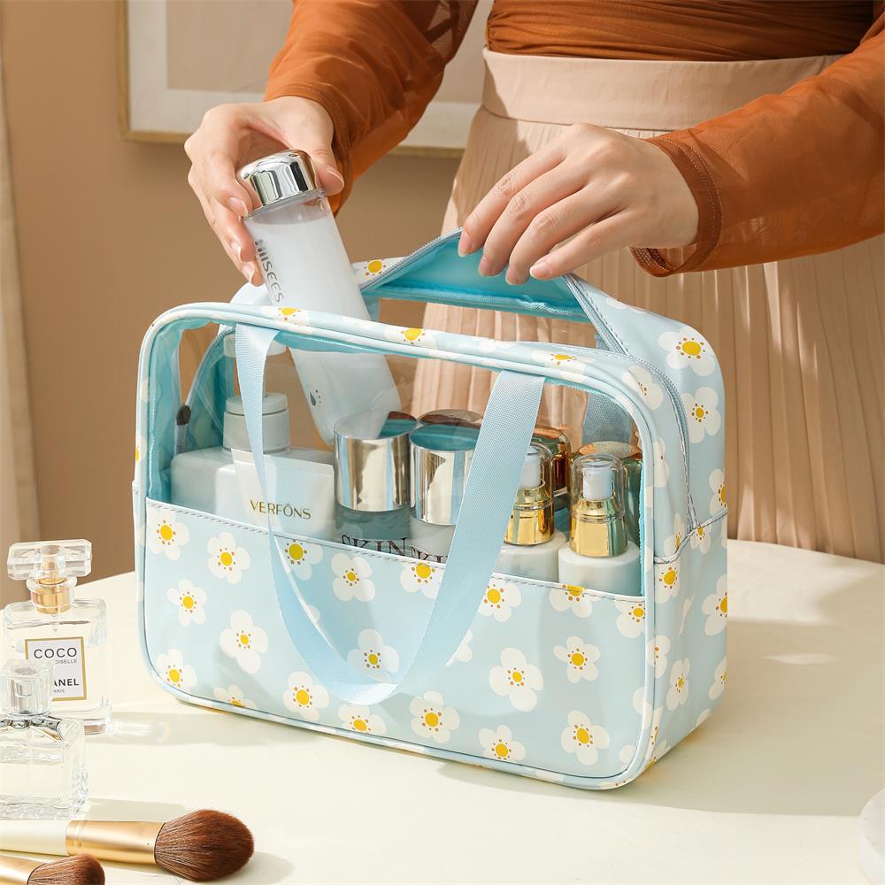 Transparent makeup bag