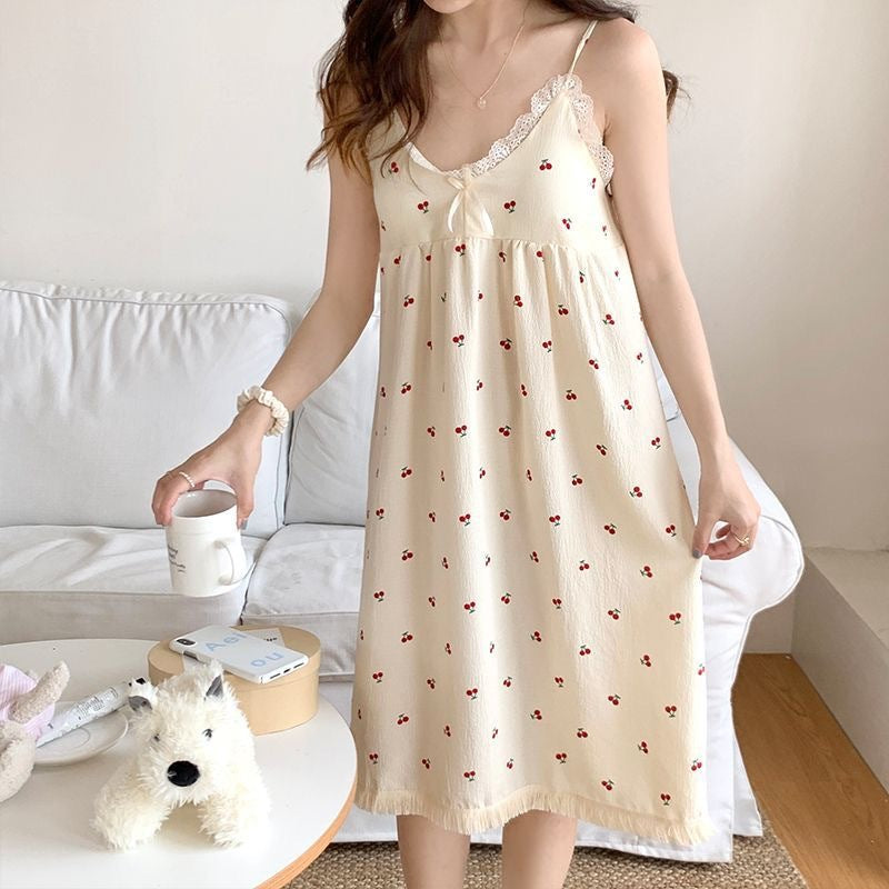 Women's Sling Strap Cotton Nightdress