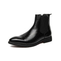Men's high-top pointed-toe leather shoes