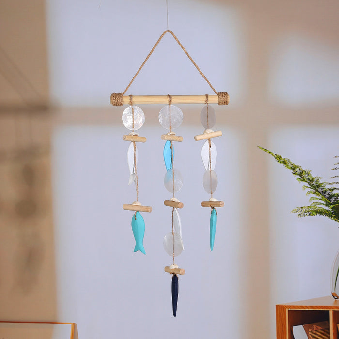 Nordic Driftwood Wind Chime Wall Hanging