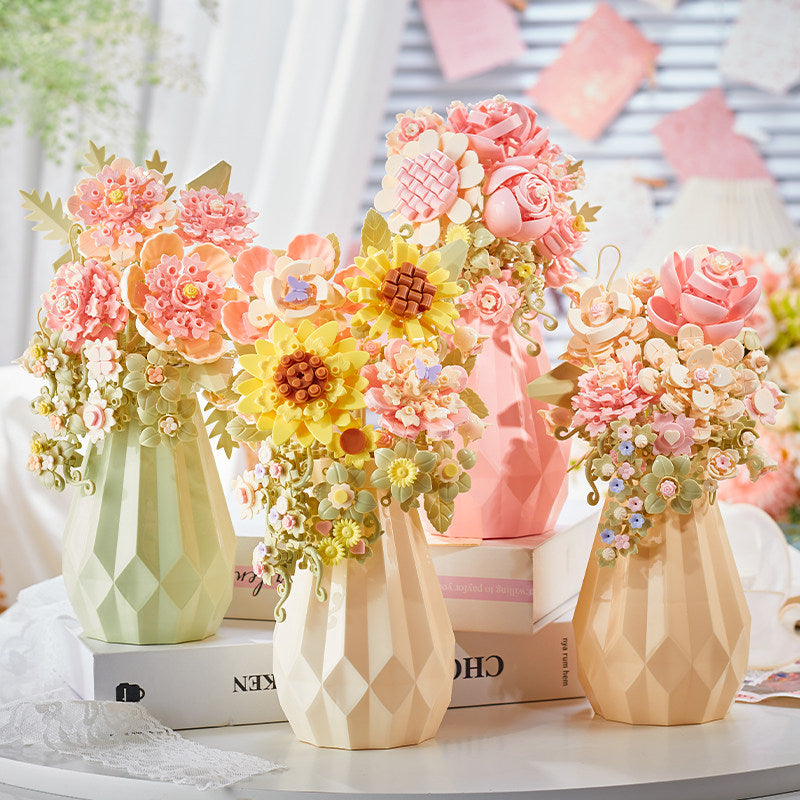 DIY Building Block Flower Bouquet