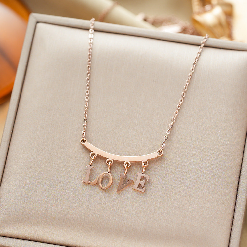 All-titanium steel necklace