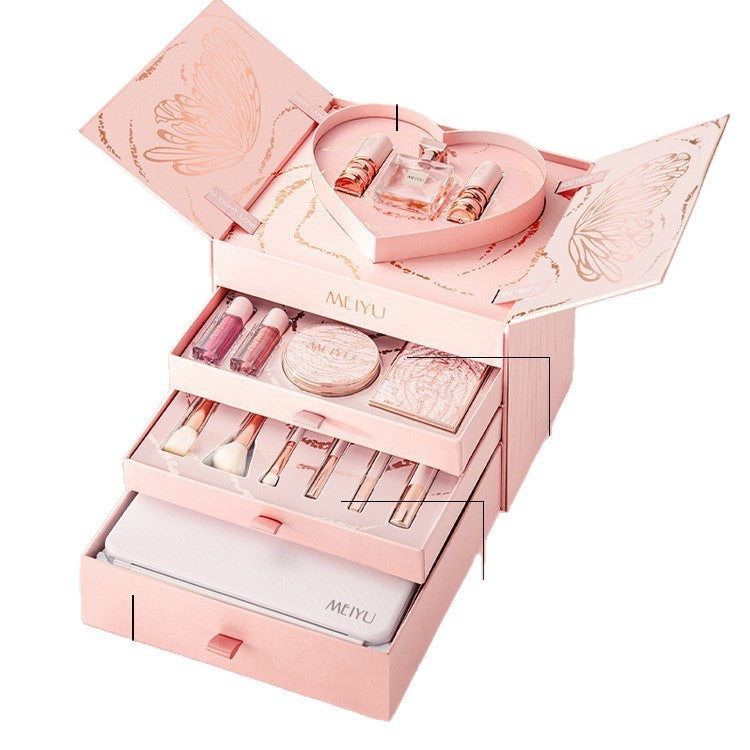 BlushAura Satin Makeup Gift Box