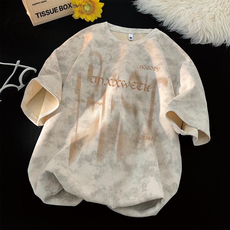 Mens Tie-Dye T-Shirt with Vintage Style and Sorona Fabric