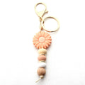 Silicone Daisy Keychain Charm