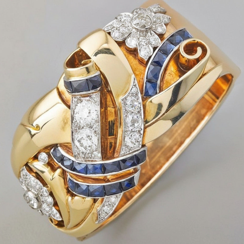 Retro Hollow Zirconium Geometric Ring