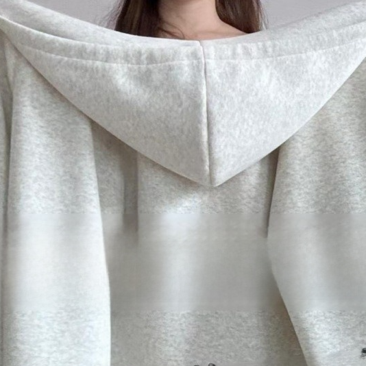 Womens Loose Fit Hooded Jacket