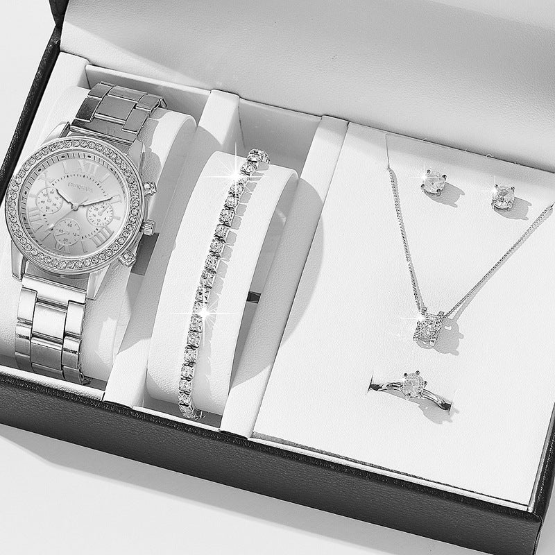 Women's Three-Eye Quartz Diamond Watch