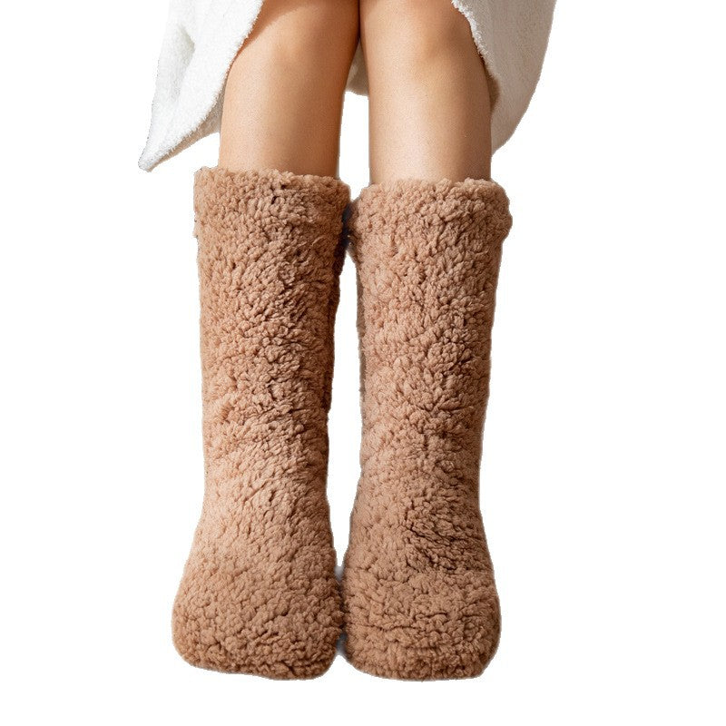VelvetNest Fleece-Lined Anti-Slip Floor Socks