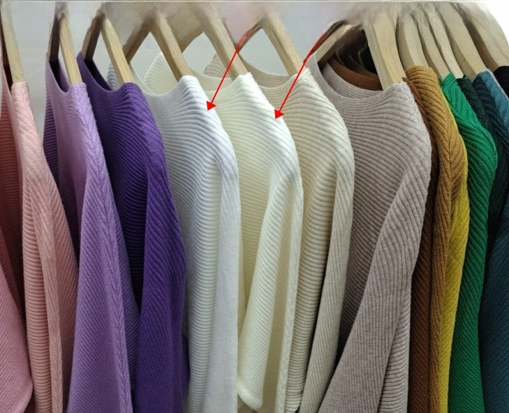 Solid Color Pullover Short Long Sleeve Knit Base Shirt