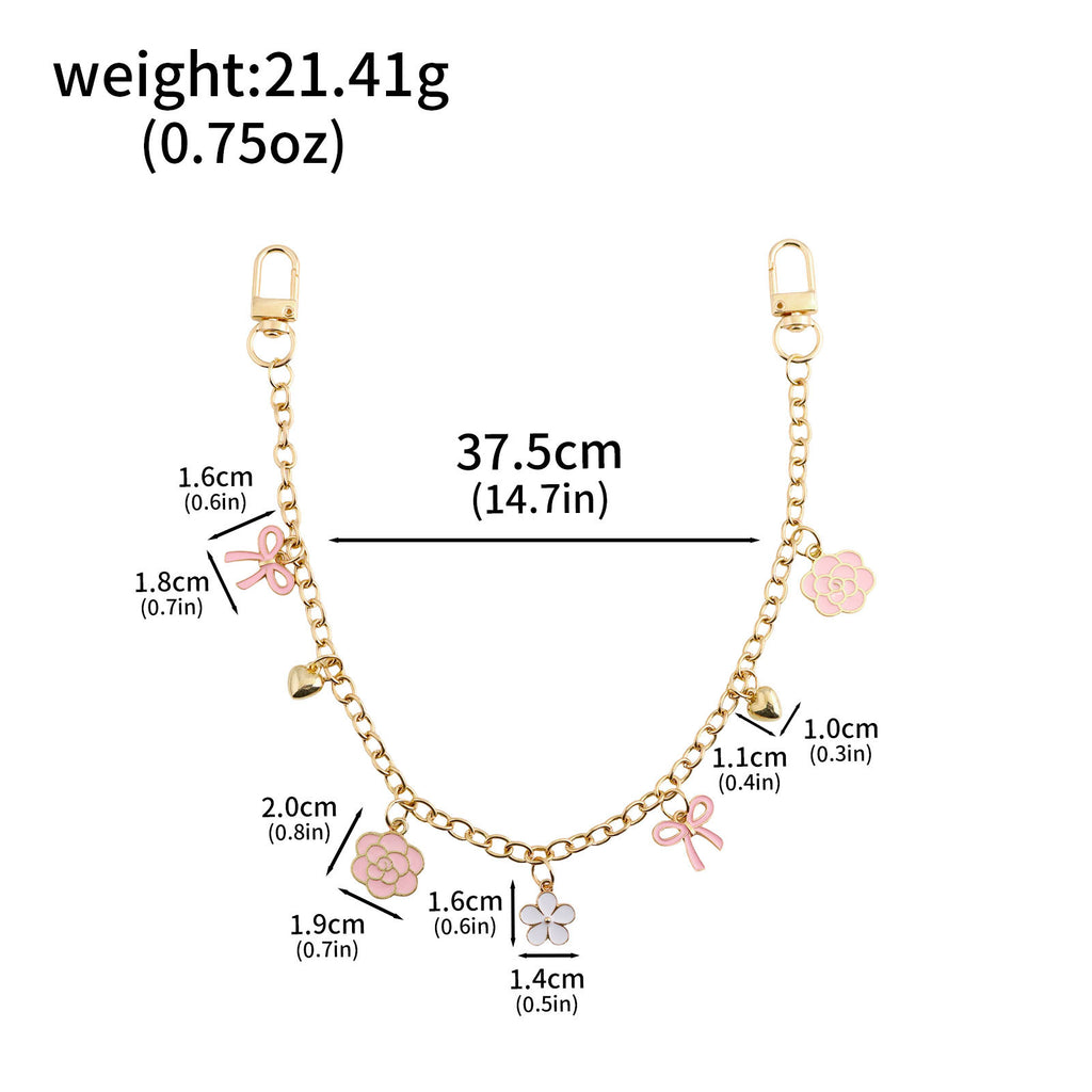 Multifunctional Pearl Rhinestone Keychain