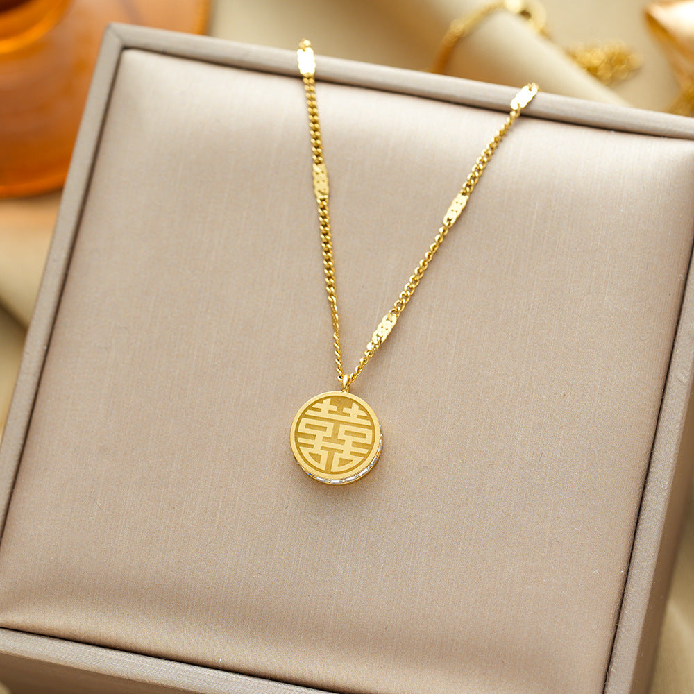 All-titanium steel necklace
