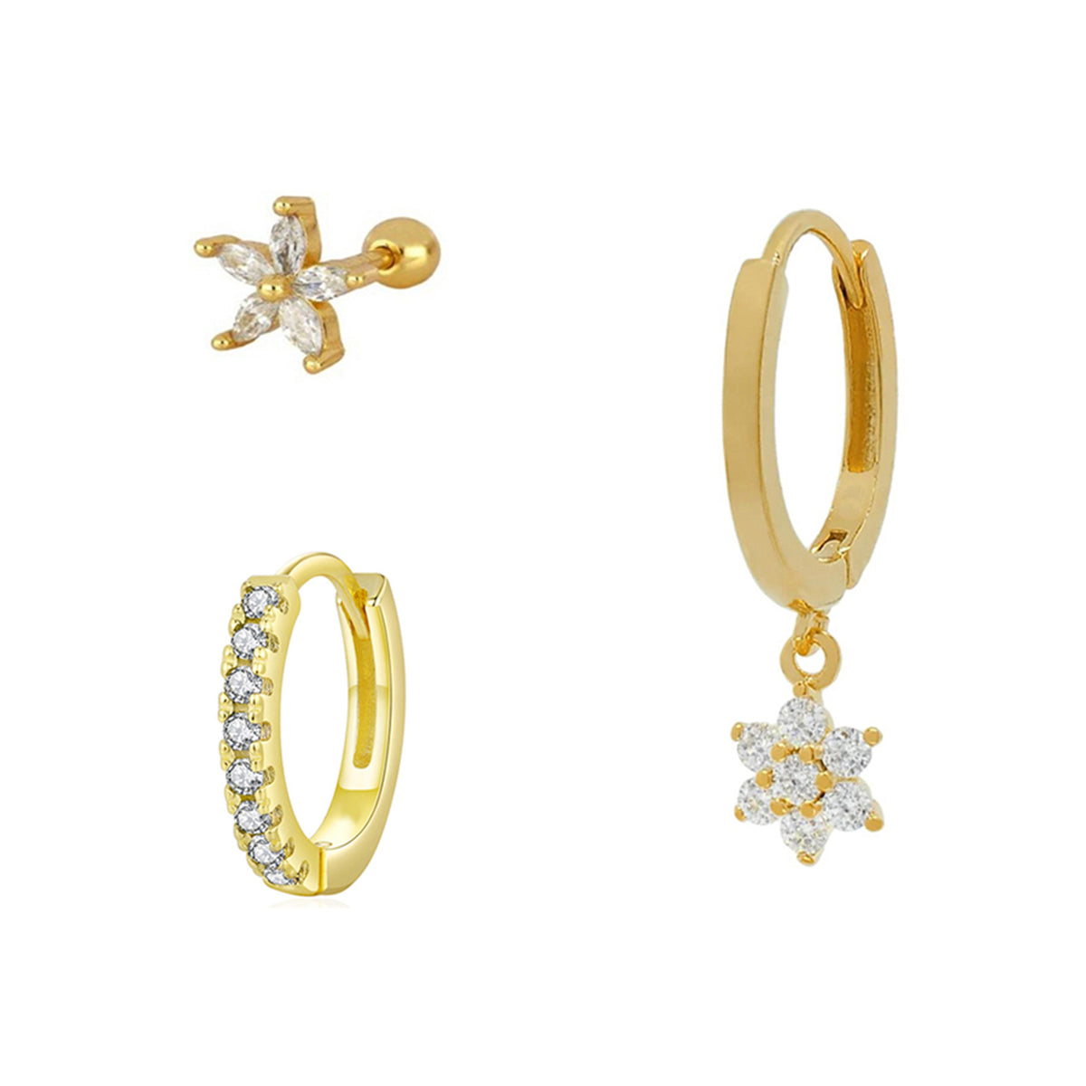Radiance Geo Zircon Earrings