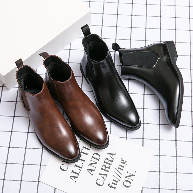 Mens Fleece Lined Chelsea Boots