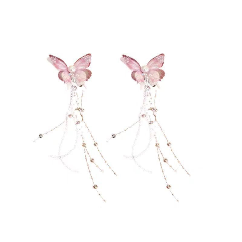 Super fairy butterfly hairpin for women, long style