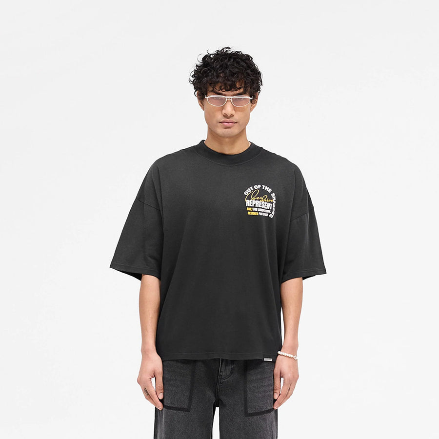 Print Cotton T-Shirt with Retro Car Culture Design