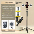 AI Facial Tracking 360 Rotation Camera Stand with LED Lights
