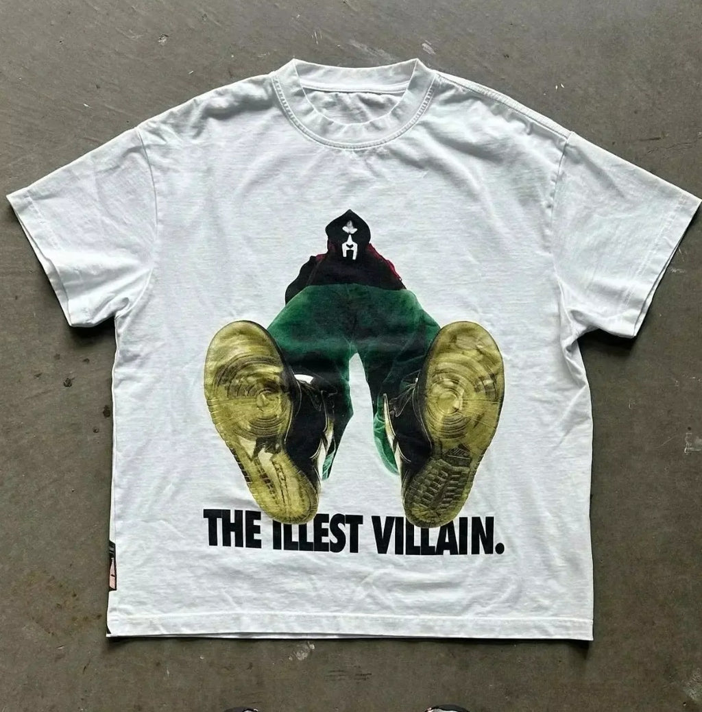 Oversized Graphic Print Cotton Blend T-Shirt