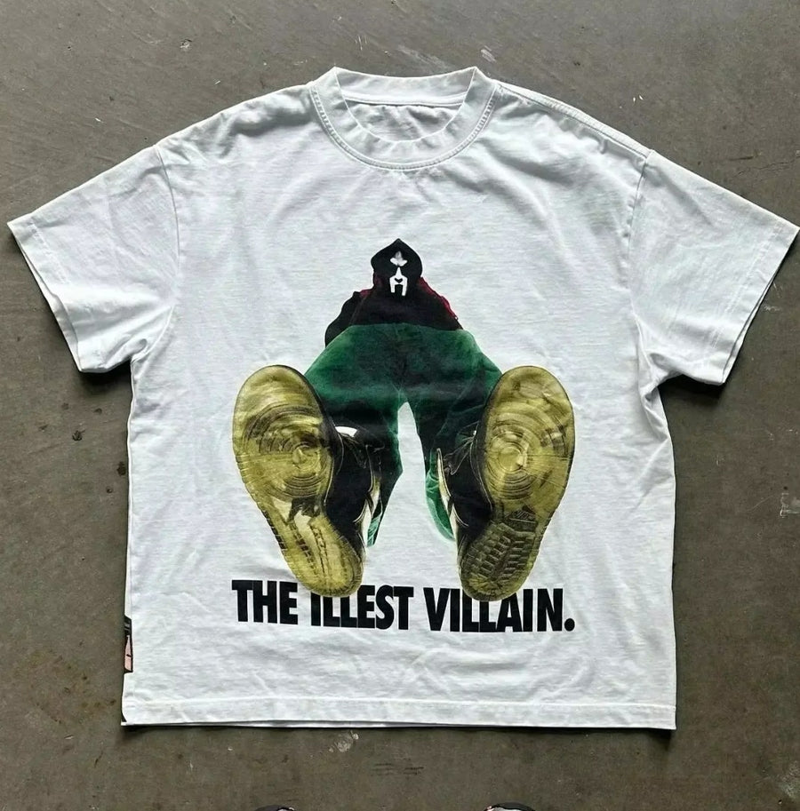 Oversized Graphic Print Cotton Blend T-Shirt