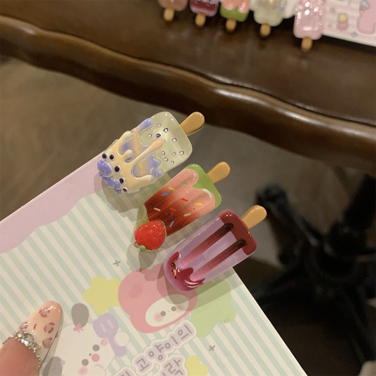 Creative Cartoon Ice Cream Hair Clip