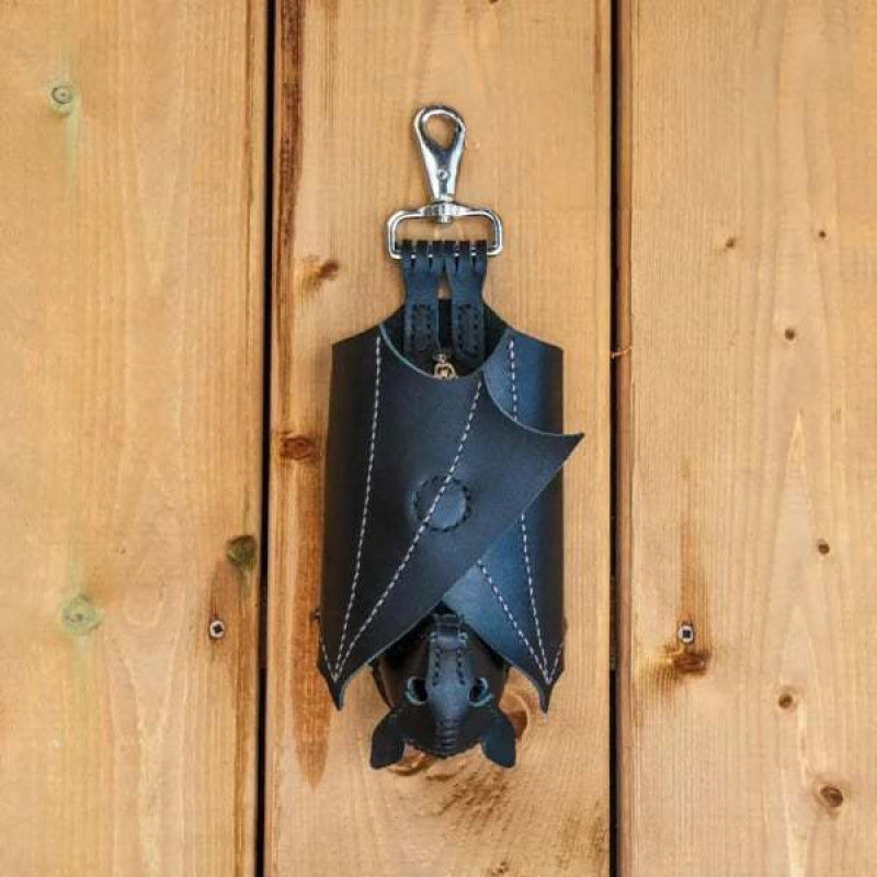 Leather Bat Coin Purse