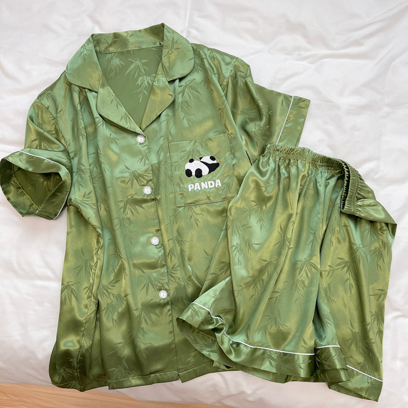 Luxury High-End Panda Ice Silk Pajamas