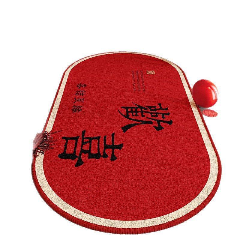 Red Wedding Carpet with Happy Words