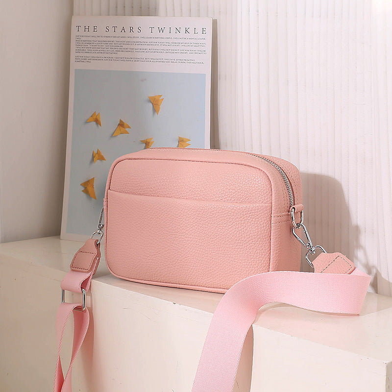 Solid color crossbody bag