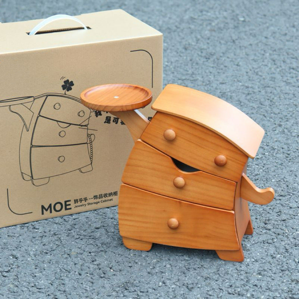 Fat and plump solid wood storage box