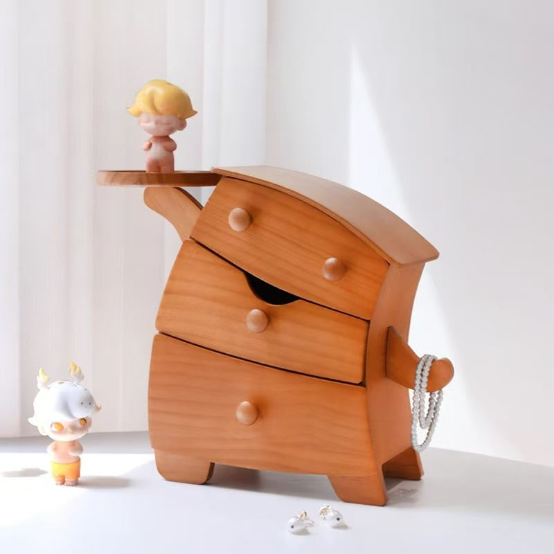 Fat and plump solid wood storage box