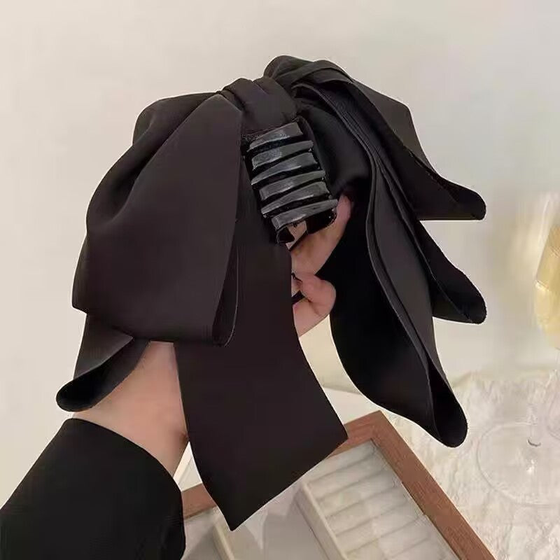 Elegant Bow Crystal Hair Claw Clip