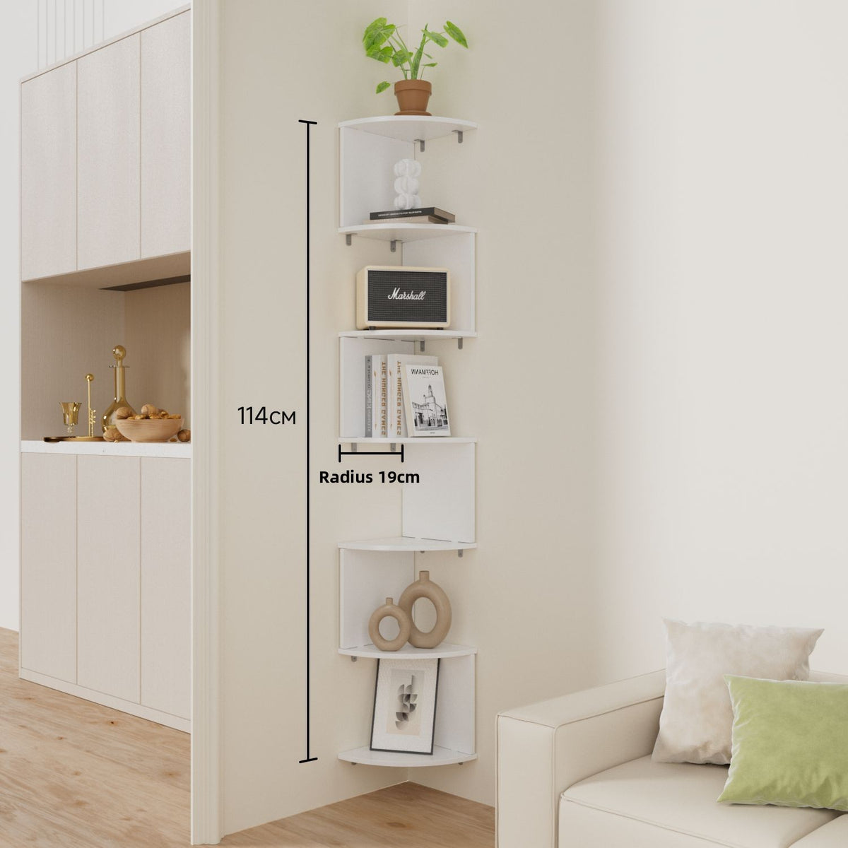 Corner Wall Mounted Storage Shelf