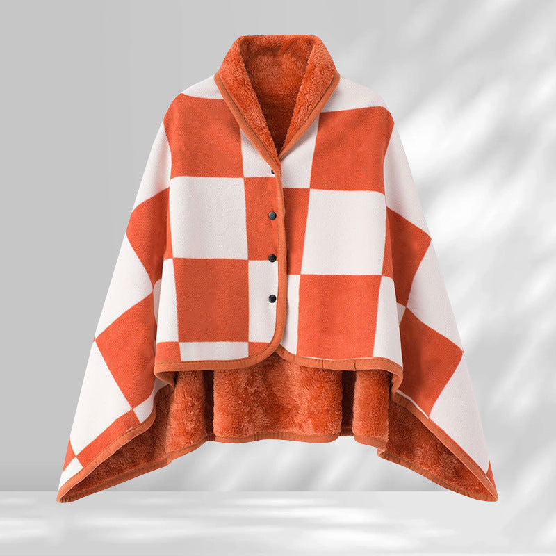Soft Polyester Dual-Purpose Shawl Blanket